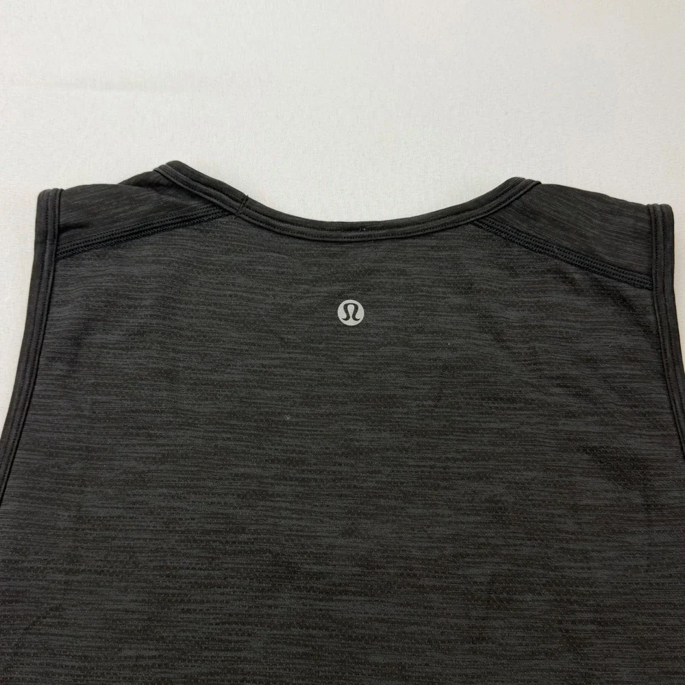 Lululemon Metal Vent Tech Tank Mens M Black Heathered Sleeveless Athletic Top